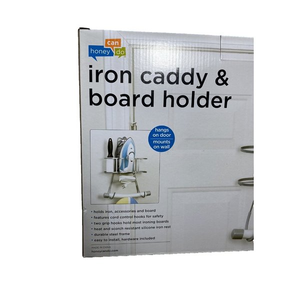 Silver Iron Caddy and Iron Board Holder - Hangs - Heat resistant, Brand New - Picture 6 of 9